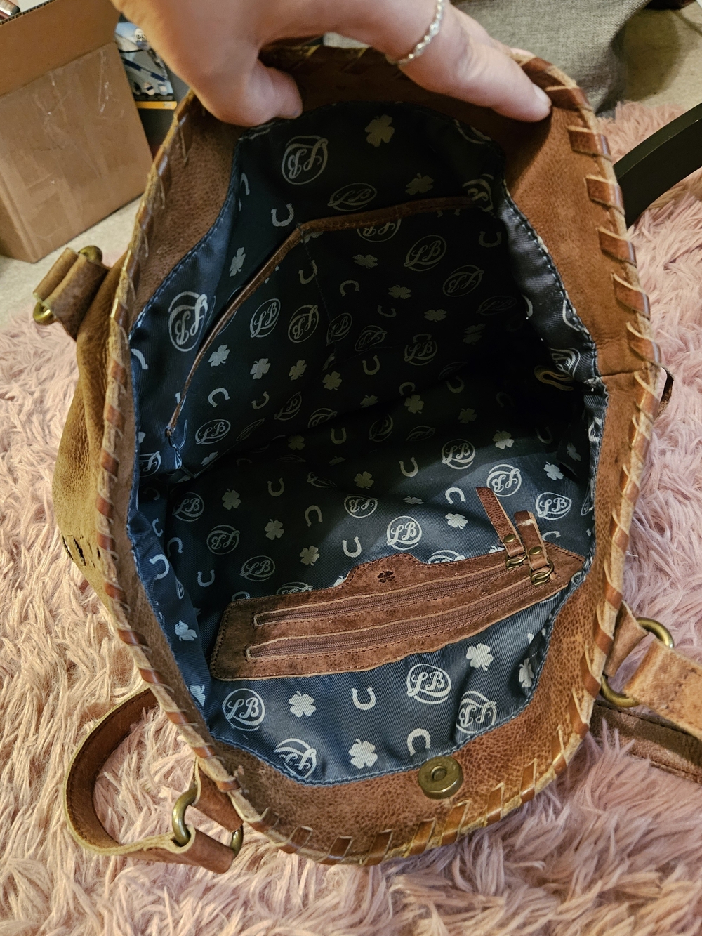 Lucky Brand✨️Vintage Boho Logan Tote-Distressed Brown - Picture 7 of 12